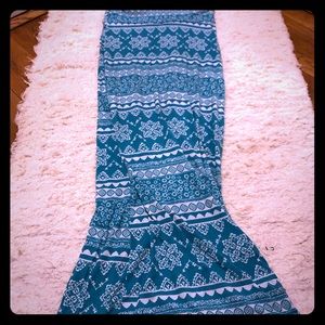 Turquoise Maxi skirt